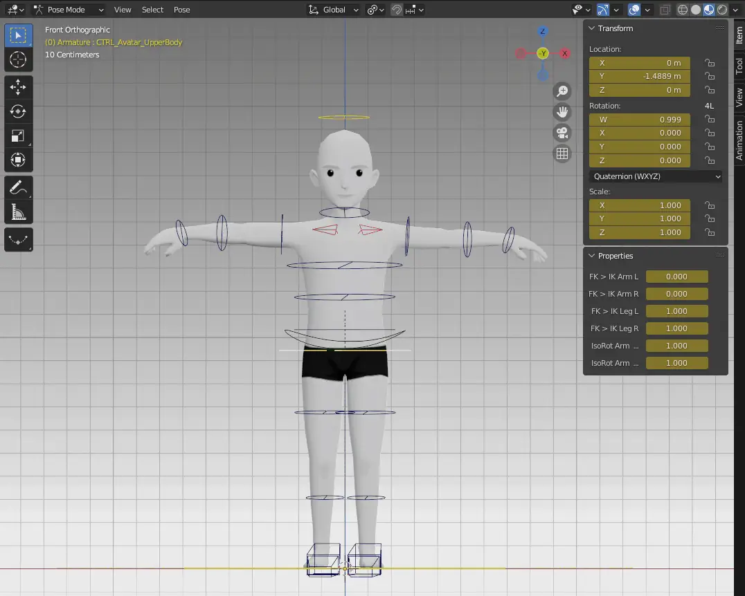 How the IsoRot attribute for the arms works.